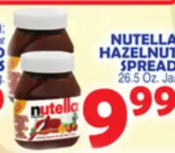 Bravo Supermarkets NUTELLA HAZELNUT SPREAD offer