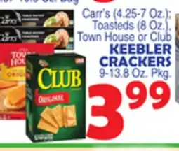 Bravo Supermarkets KEEBLER CRACKERS 9-13.8 Oz. Pkg offer