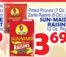 Bravo Supermarkets SUN-MAID RAISINS offer