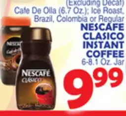 Bravo Supermarkets NESCAFE CLASICO INSTANT COFFEE, 6-8.1 Oz. Jar offer