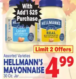 Bravo Supermarkets HELLMANN'S MAYONNAISE offer