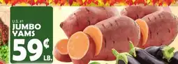 Bravo Supermarkets JUMBO YAMS offer