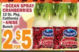 Bravo Supermarkets OCEAN SPRAY CRANBERRIES offer