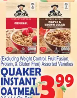 Bravo Supermarkets QUAKER INSTANT OATMEAL offer