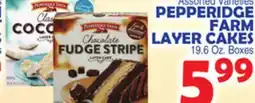 Bravo Supermarkets PEPPERIDGE FARM LAYER CAKES offer