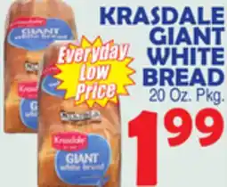 Bravo Supermarkets KRASDALE GIANT WHITE BREAD offer