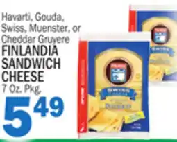Bravo Supermarkets FINLANDIA SANDWICH CHEESE offer