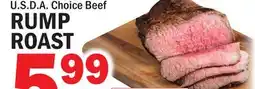 Bravo Supermarkets RUMP ROAST offer