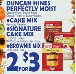 Bravo Supermarkets DUNCAN HINES PERFECTLY MOIST offer