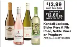 ACME Kendall-Jackson, Bieler Père & Fils Rosé, Noble Vines or Prophecy offer