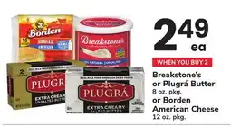 ACME Breakstone's or Plugrá Butter 8 oz. pkg. or Borden American Cheese 12 oz. pkg offer