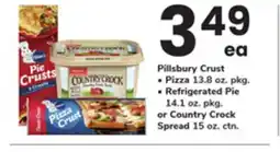 ACME Pillsbury Crust • Pizza 13.8 oz. pkg. • Pie 14.1 oz. pkg. or Country Crock Spread 15 oz. ctn offer