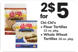ACME Chi-Chi's Flour Tortillas 12 oz. pkg., Whole Wheat Tortillas 16 oz. pkg offer
