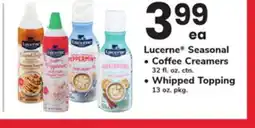 ACME Lucerne Seasonal Coffee Creamers 32 fl. oz. ctn. Whipped Topping 13 oz. pkg offer