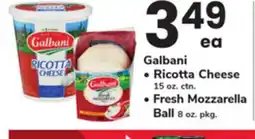 ACME Galbani Ricotta Cheese 15 oz. ctn. Fresh Mozzarella Ball 8 oz. pkg offer