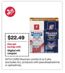 CVS Mucinex combo 6 oz 2 pks offer