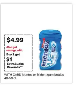 CVS Mentos or Trident gum bottles offer