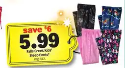 Meijer Falls Creek Kids' Sleep Pants offer