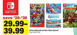 Meijer Select Nintendo Switch Video Games offer