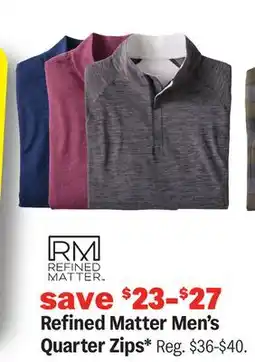 Meijer Refined Matter Men's Quarter Zips offer