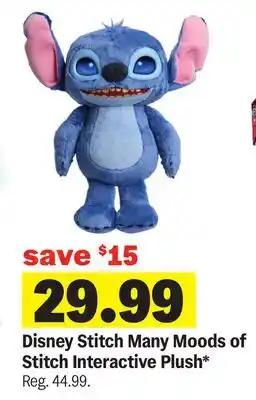 Meijer Disney Stitch Many Moods of Stitch Interactive Plush offer