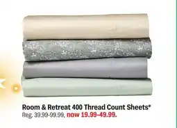 Meijer Room & Retreat 400 Thread Count Sheets offer