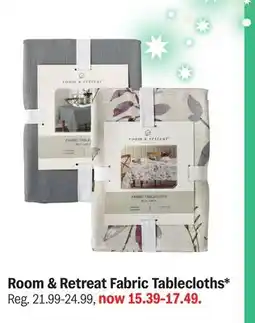 Meijer Room & Retreat Fabric Tablecloths offer