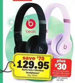 Meijer Beats Solo 4 Wireless Headphones offer