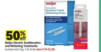 Meijer Meijer Electric Toothbrushes and Whitening Treatments offer