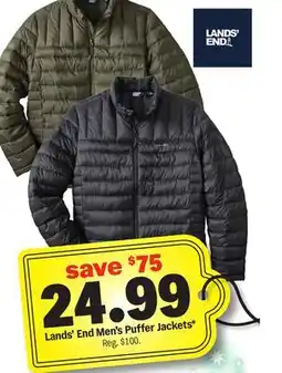 Meijer Lands' End Men's Puffer Jackets offer