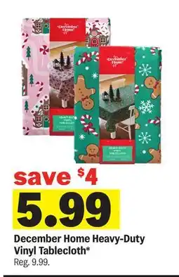 Meijer December Home Heavy-Duty Vinyl Tablecloth offer