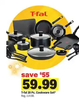 Meijer T-fal 20 Pc. Cookware Set offer