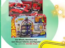 Meijer Hot Wheels, Matchbox and Cars Diecast Vehicles and Playsets offer