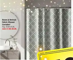 Meijer Room & Retreat Fabric Shower Curtains offer