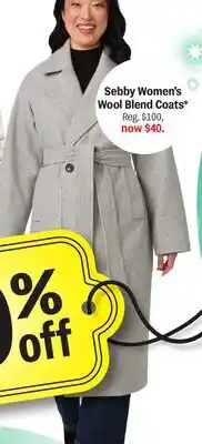 Meijer Sebby Women's Wool Blend Coats offer