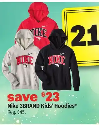 Meijer Nike 3BRAND Kids' Hoodies offer