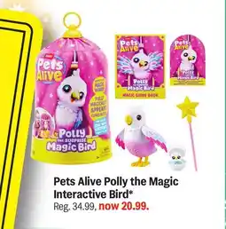 Meijer Pets Alive Polly the Magic Interactive Bird offer