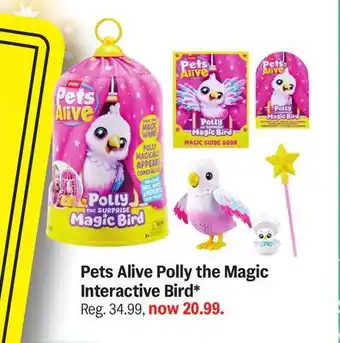 Meijer Pets Alive Polly the Magic Interactive Bird offer