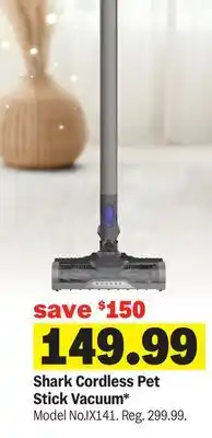Meijer Shark Cordless Pet Stick Vacuum offer
