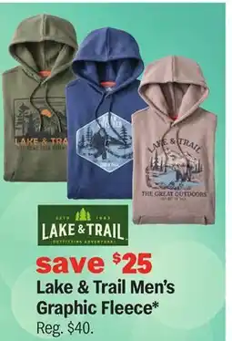 Meijer Lake & Trail Men's Graphic Fleece offer
