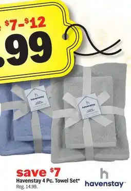 Meijer Havenstay 4 Pc. Towel Set offer