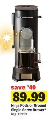 Meijer Ninja Pods or Ground Single Serve Brewer offer