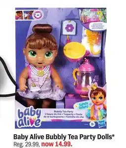 Meijer Baby Alive Bubbly Tea Party Dolls offer