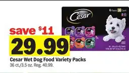 Meijer Cesar Wet Dog Food Variety Packs offer
