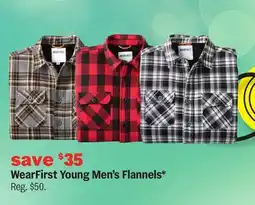 Meijer WearFirst Young Men's Flannels offer