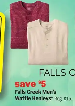 Meijer Falls Creek Men's Waffle Henleys offer