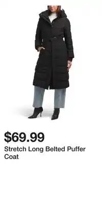 TJ Maxx Stretch Long Belted Puffer Coat offer