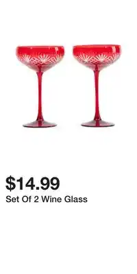 TJ Maxx Set Of 2 Wine Glass offer