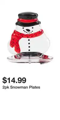 TJ Maxx 2pk Snowman Plates offer
