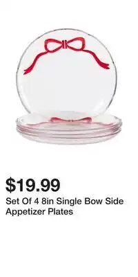 TJ Maxx Set Of 4 8in Single Bow Side Appetizer Plates offer